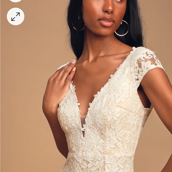 Lulu’s Icing on the Cake White Lace Short Sleeve Maxi Dress - Picture 4 of 12